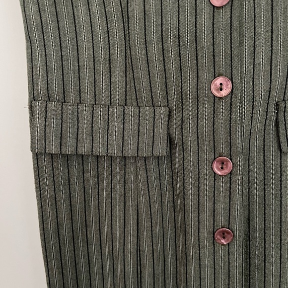 Vintage PJLA Black and Grey Striped Dresss - Picture 2 of 9